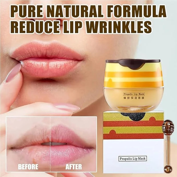 Bee Lip Balm Honey Pot,Strawberry &