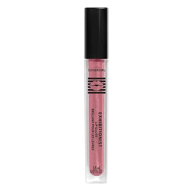 COVERGIRL Exhibitionist Lip Gloss, Short Change, High-Glossy, Cream, 0.99 Fl Oz, Shiny Pink Lip Gloss, Moisturizing Lip Gl...