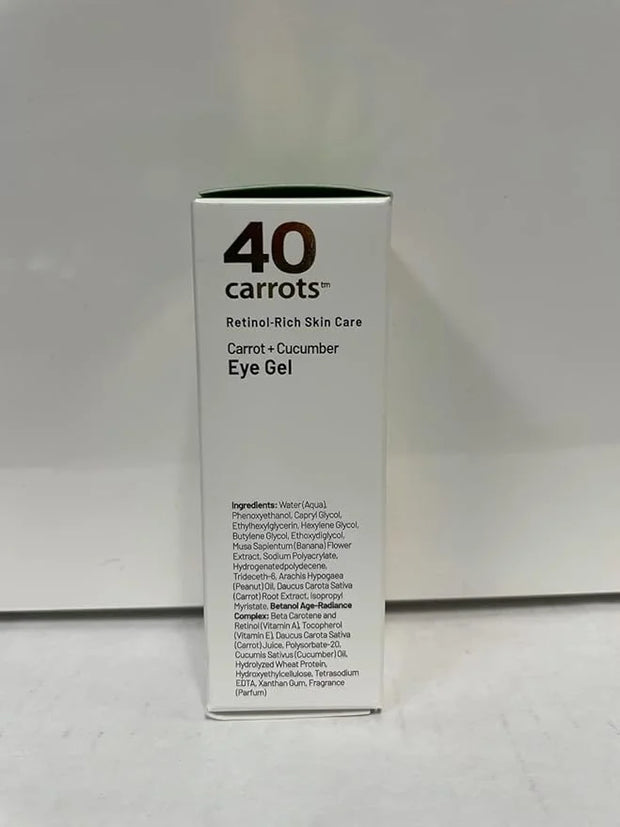 40 Carrots Carrot & Cucumber Eye Gel with Retinol for All Skin Types - Smooths Fine Lines & Reduces Wrinkles, Crow's Feet,...