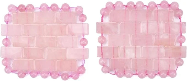 ideayard Rose Quartz Eye Mask, Mini Eye Mask Natural Quartz Mask for Eliminate Wrinkles Puffiness (Rose quartz-2) - Produc...
