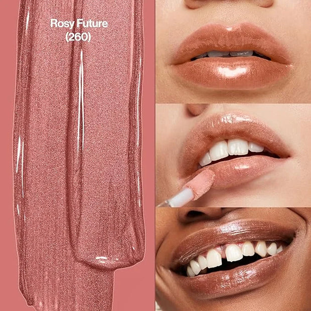 Revlon Super Lustrous Lip Gloss, Non-Sticky, Hydrating, High Shine Finish, Rosy Future, 0.13 oz - Product Image