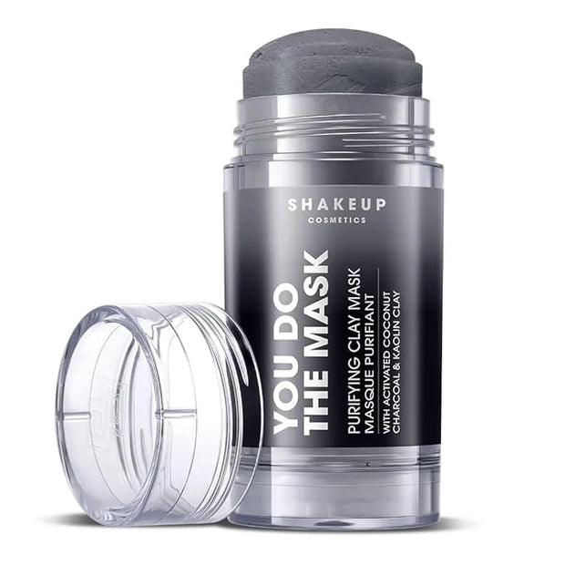 Mens Skincare Sticks Duo, Vegan Formula Including a Moisturiser Stick and Charcoal Face Mask Stick, 2-Step Skincare Kit Pe...