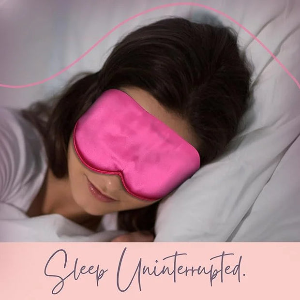 CELESTIAL SILK 100% Silk Sleep Mask for Women with Silk Covered Elastic Strap, Eye Mask for Sleeping (One Size, Hot Pink) ...