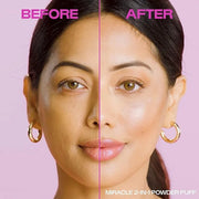 Real Techniques Miracle 2-In-1 Powder Puff, Dual-Sided, Full-Size Makeup Blending Puff, Reversible Elastic Band, Precision...