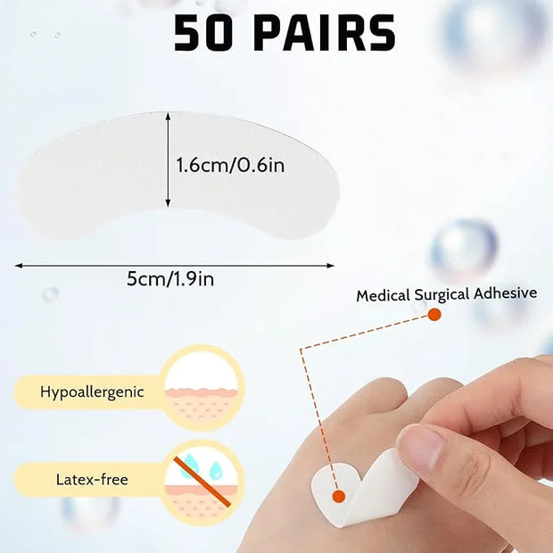 100 Pcs Natural Anti-sensitive Foam Eye Patches Under Eye Pads Eyelash Extensions Supplies Kit Beauty Tools No Tape Needed...