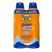 Banana Boat Sport Cool Zone SPF 30 Sunscreen Spray Twin Pack | Sport Sunscreen Spray SPF 30, Clear Sunscreen Spray, Banana...