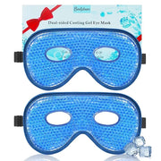 BeeVines Gel Eye Mask, 2 Pack XL Jumbo Size Cooling Ice Masks for Puffy Eyes for Men & Women, Cold & Warm Compress for Pos...