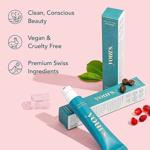 YOURS Eye Serum with Caffeine & Antioxidants | Hydrates and Brightens Under Eye Area | Restores Skin Firmness and Reduces ...