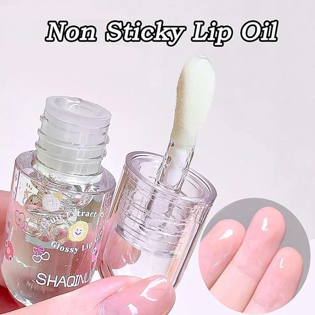 Non-Sticky Tinted Lip Gloss Oil Set,Moisturizing Lip Gloss,4Pcs Plumping Lip Oil,Fruity Lasting Nourishing Shiny Lip Oils ...