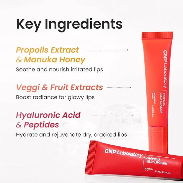 CNP Propolis Jelly Tinted Lipcerin - Grapefruit Candy, Hydrating Lip Gloss with Manuka Honey & Hyaluronic Acid, Gifts for ...