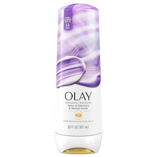 Olay Body Wash for Women, Indulgent Moisture, 24hr Moisturizing & Nourishing Formula, Infused with Vitamin B3 Complex, Lux...