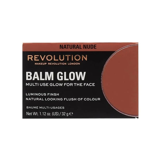 Revolution, Balm Glow, Multi-Use Balm for Cheeks, Eyes & Lips, Buildable Formula, Dewy Finish, Natural Nude, 1.12 Oz. - Pr...