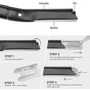 ZOMCHI Dermaplaning Razor Refills, Set of 10 Replacement Blades, Wide Distance, Metal, Plastic Free, Eyebrow Razor Blades ...