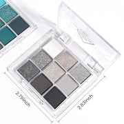 Black Silver Gray Smokey Eyeshadow Palette,Black and White and Sparkly Eye Shadow,Highly Pigmented Black Smokey Radiance E...