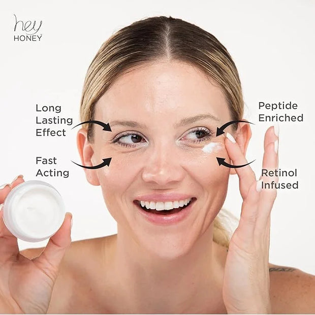 Hey Honey Look Into My Eyes Retinol, Peptide & Propolis Eye Mask for Wrinkle Reduction, Fine Line Smoothing Hydration Over...