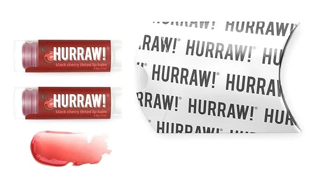 Hurraw! Black Cherry Tinted Lip Balm, Palm