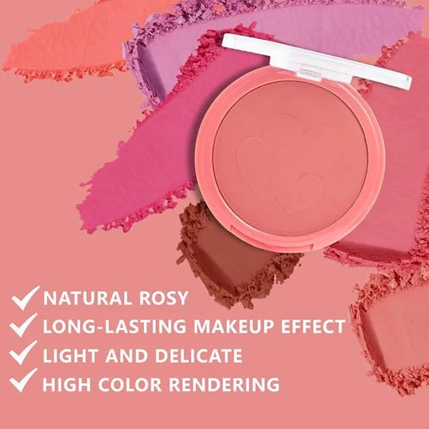 Single Warm Orange Matte Cream to Powder Blush Makeup Palette, Cheeks Face Blushes for Older Women, Natural Monochrome Blu...
