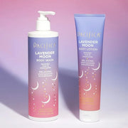 Pacifica Lavender Moon Body Wash & Lotion Set of 2 – Calming Aromatherapy Bath & Body Duo w/Lavender & Rose Antioxidants &...