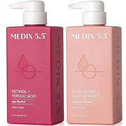 MEDIX Retinol Body Lotion + Hyaluronic Acid Cream Body Moisturizer Skincare Set | Hydrating + Firming Body Lotion For Impr...