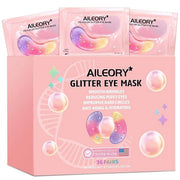 Under Eye Patches (36 Pairs) - New Tri-color Glitter Eye Gel Pads for Dark Circles Puffy Eyes,Under eye Bags,Wrinkles|Natu...