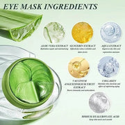 Aloe Vera Under Eye Mask - 60 PCS Aloe Vera Under Eye Patches - Combat Puffy Eyes,Aloe Vera Collagen Eye Mask Dark Circles...