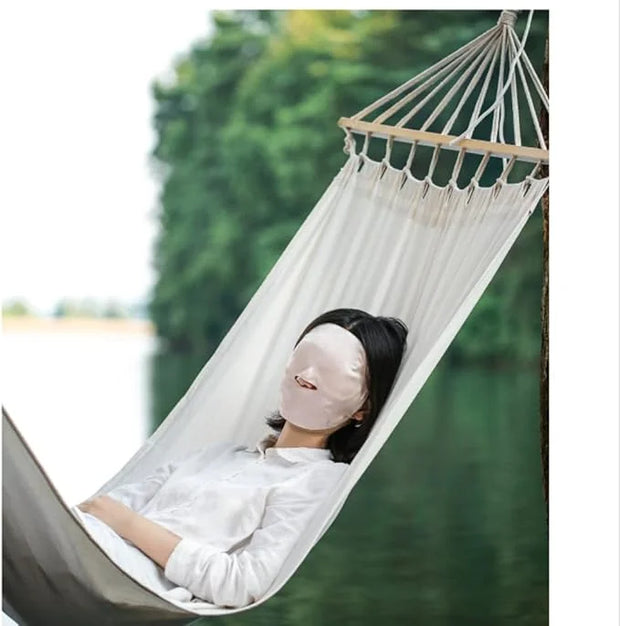 100% Silk Sleep Mask Modern Full Face Sleep Mask Soft Comfortable A Good Night’s Sleep Eye Mask with Adjustable Strap (Bla...
