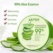 300 ML Natural Aloe Vera Gel -Organic Moisturizing Cream, Soothing and Hydrating, Sunburn and Scar Repair, Care for Face B...