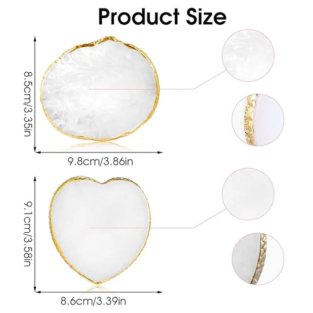 2pcs Resin Nail Art Palette Nail Painting Mixed