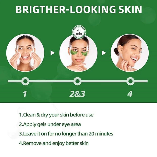 Under Eye Patches - Seaweed Essence Eye Mask for Puffy Eyes/Dark Circles/Collagen Eye Care Relieves Pressure and Reduces W...