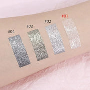 Single Glitter Eyeshadow, Shimmer Eyeshadow Palette, Korean Eye Glitter Makeup, Ultra-Blendable, Sparkle Silver Eye Shadow...