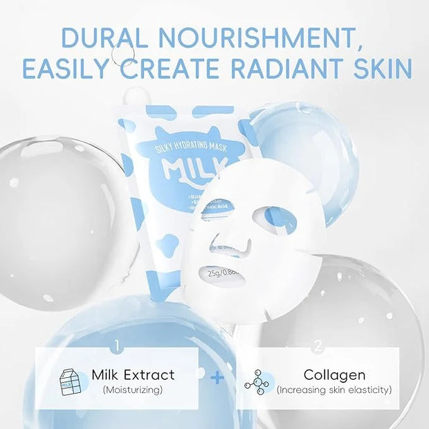 Milk Skincare Sets for Teen Girls,10IN1 Skin Care for Teens 10-12,Milk Skin Care Routine Kit for Women,Girls 10-12,Teen Sk...