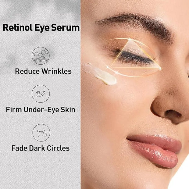 Retinol Eye Cream for Anti-Aging & Wrinkles - Firming & Repair Under Eye Serum with Retinol, Niacinamide, Hyaluronic Acid,...