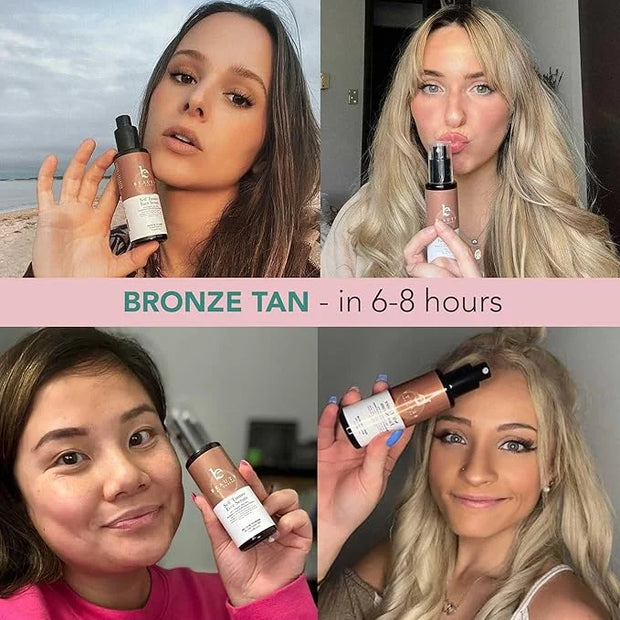 Face Tanner Serum - Fair to Medium Sunless Tanner for Face Sunless Tanner with Hyaluronic Acid - Self Tanner for Face Self...