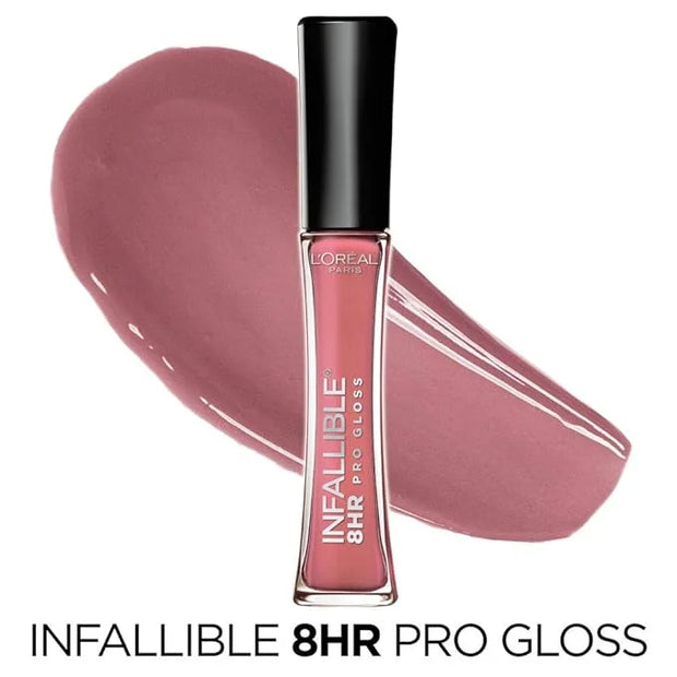 L’Oreal Paris Makeup Infallible 8 Hour Hydrating Lip Gloss, Blush, 0.21 Fl Oz - Product Image