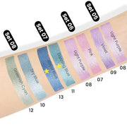 Kaely 2Pcs Bright Blue Eyeshadow Stick for Older Women, Metallic Shimmer Glitter Cream Eye Shadow Pencil Crayon, Light Blu...
