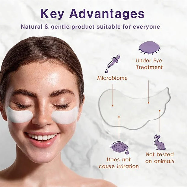 Purederm Biome Energizing Under Eye Mask (4 Pack) – Rich Biome Under Eye Patches for improving skin barrier & Moisturizing...