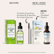 Sky Organics Organic Castor Oil Eyelash & Brow Serum, Hexane-Free Conditioning Oil that Promotes Fuller Looking Lashes & E...