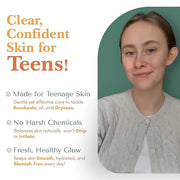 Healing Happy Method - Teen Skin Care Set with Cleanser, Toner, and Moisturizer | Hydrates, Controls Oil, Fights Breakouts...