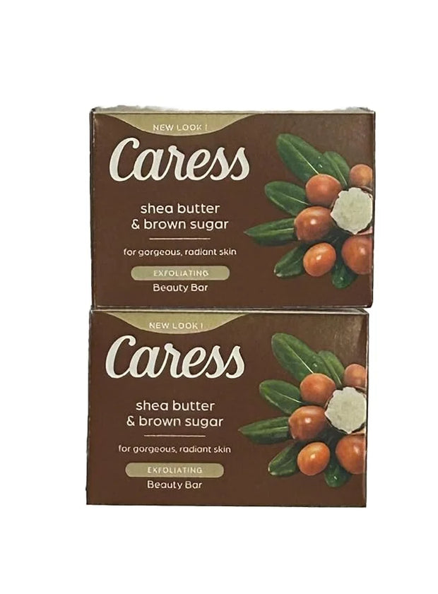 Caress Shea Butter & Brown Sugar Bar Soap, 3.15 OZ, 2 Bars - Product Image