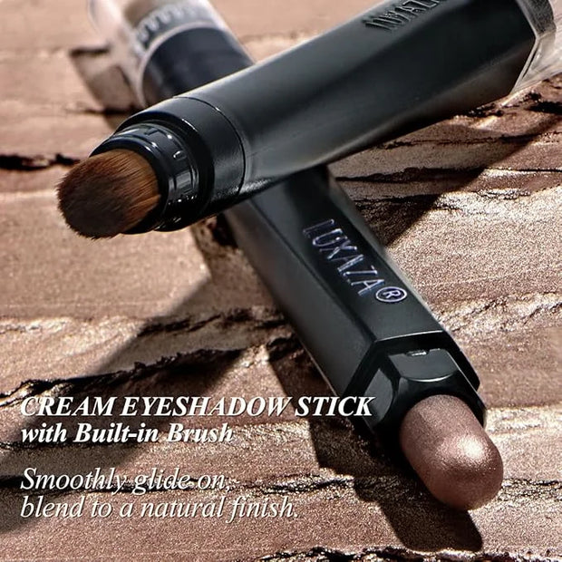 Neutral Eyeshadow Stick Makeup Set, Metallic Shimmer Matte Cream Eye Shadow Eyeliner Brightener Pencil Crayon - Classic 6P...