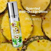 Blossom Roll on Lip Gloss, Scented Clear High Shine Moisturizing Lip Oil, Non Sticky, Infused with Real Flowers, Made in U...