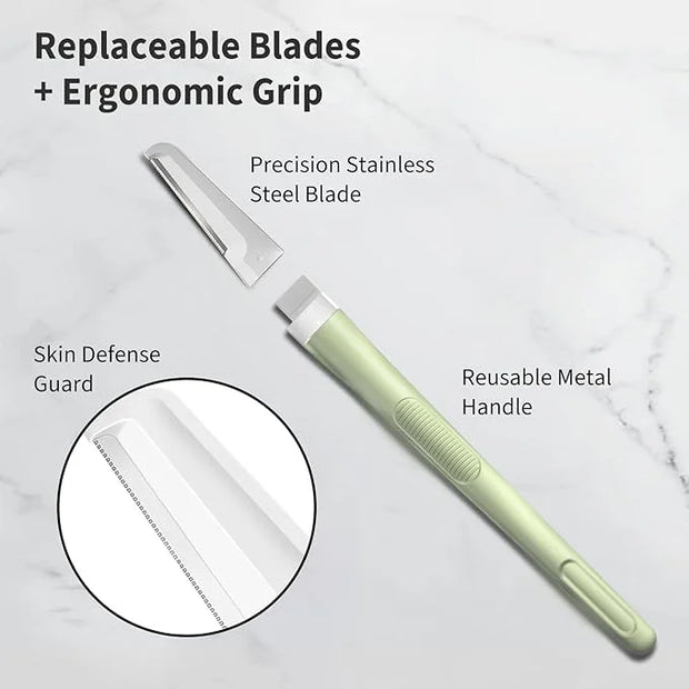 Face Razors for Women, Dermaplane Razor for Women Face, Eyebrow Razor, Facial Razors, Dermaplaning Tool, Reusable Metal Ha...
