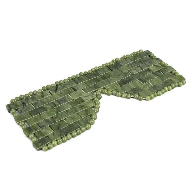 Jade Eye Mask,Large Facial Cooling Mask with 100% Real Jade for Hot & Cold Therapy,Green Stone Facial Eyes Sleeping Mask R...