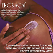 natura - Ekos Açaí Revitalizing Body Lotion Refill - Vegan Skin Care - 24 Hours of Soft Skin - Improves Skin Elasticity - ...