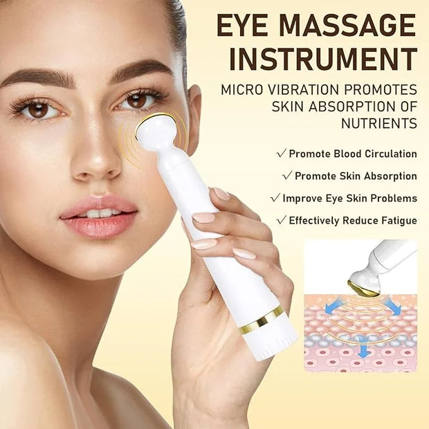 Retinol Eye Cream with Eye Massage Instrument, Infused with 5% Caffeine and Hyaluronic for Dark Circles Treatments, Under ...