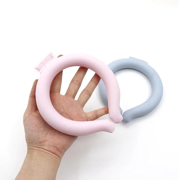 2 PCS Small Ice Collar, Kid Neck Cooling Tube, Wearable Cooling Neck Wraps for Summer Heat I Hands Free Cold Pack, Reusabl...