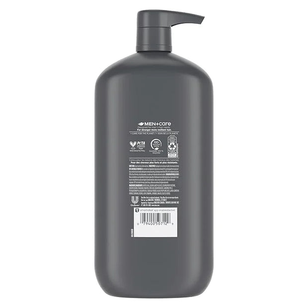 DOVE MEN + CARE Purifying Shampoo Charcoal + Clay 2 Pk for Stronger, More Resilient Hair, with Plant-Based Cleansers, 31 o...