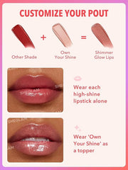 SHEGLAM Mirror Kiss High-Shine Lipstick Silky Jelly Texture Hydrated&Smooth Lip Gloss-It Takes Guts - Product Image