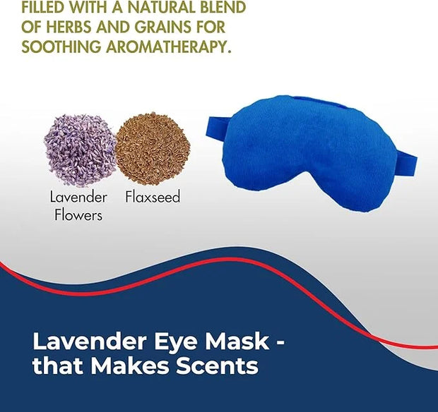 Lavender Eye Mask - Weighted Eye Mask for Relaxation and Yoga - Cold Therapy Eye Masks for Women, Men - 1 Eye Mask Blue - ...
