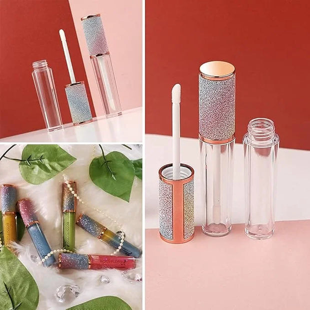 AMORIX 72 Pack 5ml Rainbow Lip Gloss Tubes with Wand 5ml Lip Gloss Containers Empty Lipgloss Bottles + 4pcs Syringes for D...